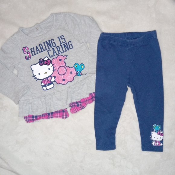 Hello Kitty Other - Hello Kitty "Sharing is Caring" Outfit size 12M